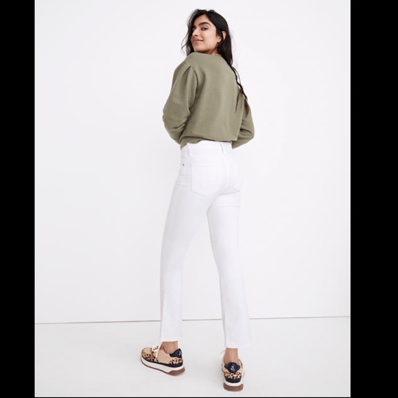Madewell Cali Demi-Boot Jeans in Pure White - Picture 3 of 13